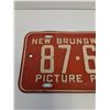 Image 2 : New Brunswick License Plate - Sticker Date 1963