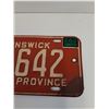 Image 3 : New Brunswick License Plate - Sticker Date 1963