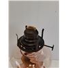 Image 3 : Antique Pink Depression Glass Kerosene/Oil Lamp Base w/Hurricane Glass Shade - 17" x 6"