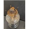 Image 4 : Antique Beehive Pattern Kerosene/Oil Lamp & Hurricane Glass Shade - 17" x 6"