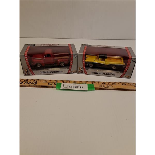 (2) Die Cast Vehicle Models: 1948 Ford Pickup & 1957 Ranchero - 1:43 Scale