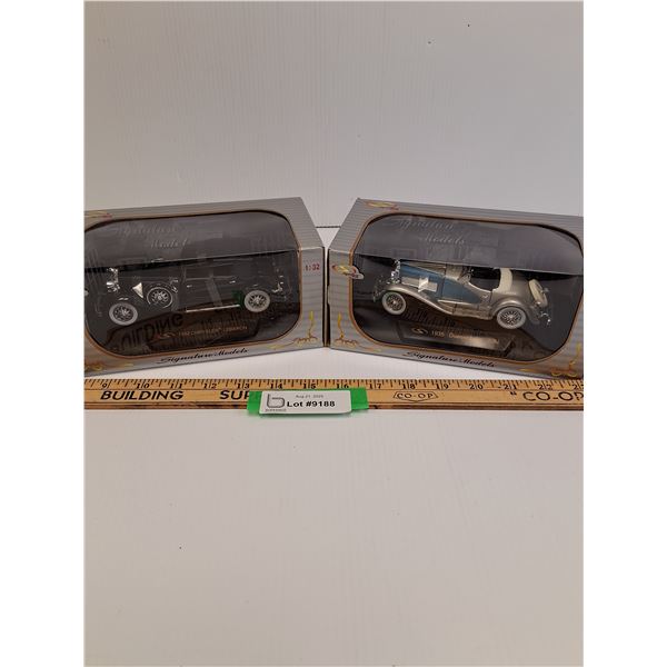 (2) Die Cast Vehicle Models: 1932 Chrysler Lebaron & 1935 Duesenberg SSJ - 1:32 Scale