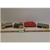 Image 1 : (4) Model Train Village Buildings: Pizza Hut, Esso, Toys & Hobbies, and House