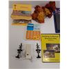 Image 2 : Model Train Lot: DVDS, Park Benches, Oil Rig, Train Crossing Set, Fall Trees, Misc