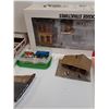 Image 4 : Model Train Diorama Model Lot: Custom Livestock Scene, HO Track Side Tower Builiding ,Wood Power Pol
