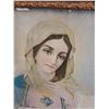 Image 2 : # Religious Immaculate Heart of Mother Mary Print in Wood Frame - 21" x 25"