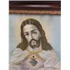 Image 2 : # Religious Scared Heart of Jesus Picture in Wood Frame - 21" x 25"