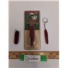 Image 1 : (3) Red Pocket Knives - Assorted Sizes