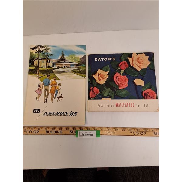 Nelson 1965 Homes Catalog & Eaton's 1946 Wallpaper Sample Book
