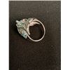 Image 3 : ^ Parklane "Hot To Trot" Blue & Clear Crystal Horse Ring - Size 10 - w/Case