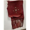 Image 2 : 6S Genuine Leather Red Purse - 14" x 10" Size Satchel w/Adjustable Strap
