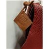 Image 4 : 6S Genuine Leather Red Purse - 14" x 10" Size Satchel w/Adjustable Strap