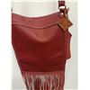 Image 6 : 6S Genuine Leather Red Purse - 14" x 10" Size Satchel w/Adjustable Strap