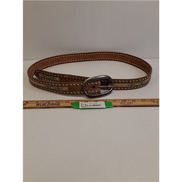 Ladies Western Style Leather Belt - Size XXL
