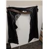 Image 1 : Western Black Leather Ladies Riding Chaps - Size M-L