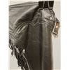 Image 2 : Western Black Leather Ladies Riding Chaps - Size M-L