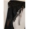 Image 6 : Western Black Leather Ladies Riding Chaps - Size M-L