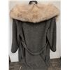 Image 6 : #Electre Women's Wool & Fur Collar Dress Coat - Approx Size Large