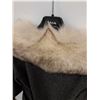 Image 7 : #Electre Women's Wool & Fur Collar Dress Coat - Approx Size Large