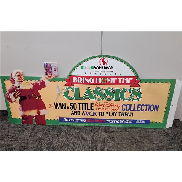 #Coca Cola & Safeway Advertisement Cut-Out - 63" x 27" - PICK UP