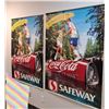 Image 1 : (2) Retro Coca Cola Safeway Posters - 42" x 58"  -  PICK UP