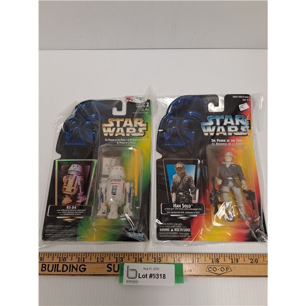 (2) Star Wars Figurines: R5-D4 & Han Solo