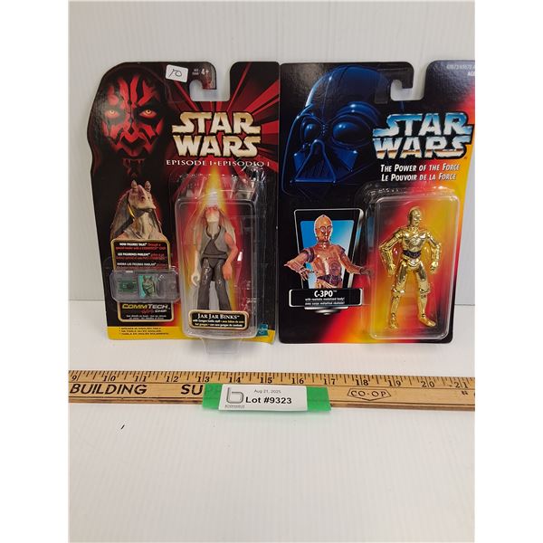 (2) Star Wars Figurines: Jar Jar Binks & C-3PO