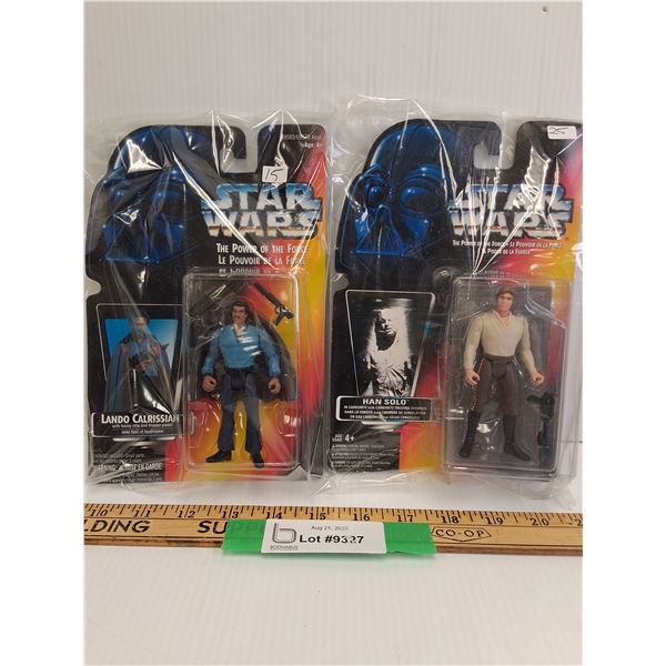 (2) Star Wars Figurines: Lando Calrissian & Han Solo