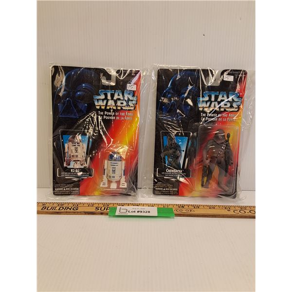 (2) Star Wars Figurines: R2-D2 & Chewbacca