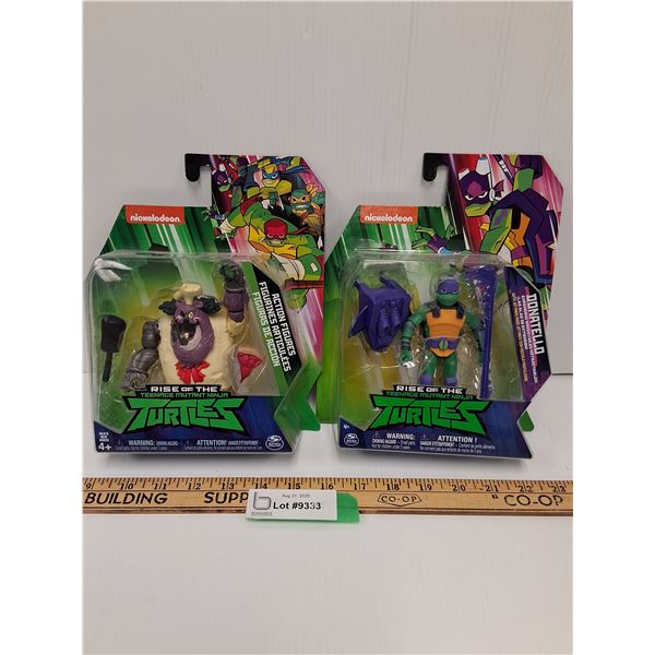 (2) Teenage Mutant Ninja Turtles Figurines: Donatello & Albearto