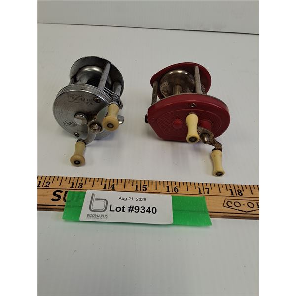 (2) Vintage Fishing Reels: Inglis & Red Vintage