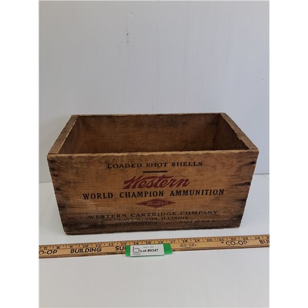 Western Champion Ammunition Wooden Crate - 15" x 8" x 8"