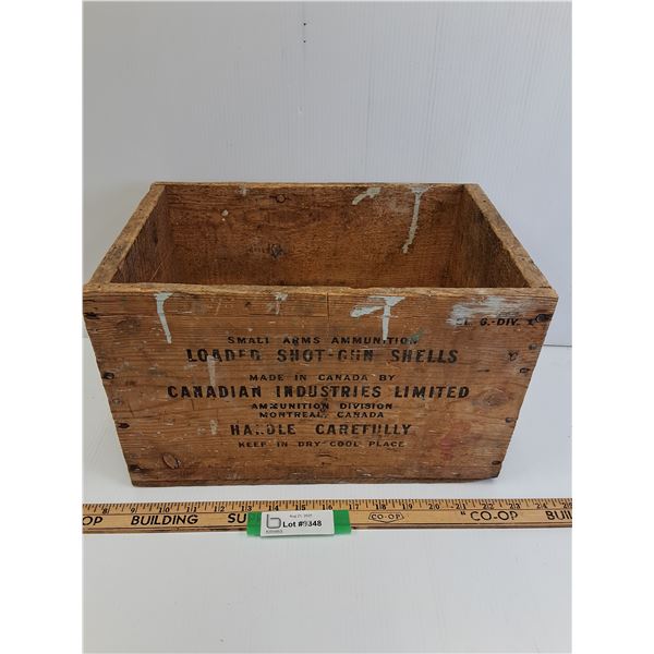 CIL Brand Ammunition Wooden Crate - 14" x 9" x 9"