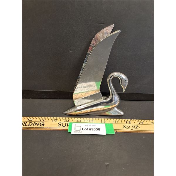 Packard Swan 1940-50's Metal Vehicle Hood Ornament - 5" x 7"
