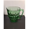 Image 4 : Vintage Jeannette Windsor Uranium Glass Pitcher - 7" x 5"