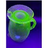 Image 3 : Vintage Hazel Atlas Florentine Poppy Pattern Pitcher - Has Chips on Bottom & Edge, As Pictured - 7" 