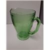 Image 4 : Vintage Hazel Atlas Florentine Poppy Pattern Pitcher - Has Chips on Bottom & Edge, As Pictured - 7" 