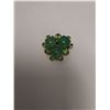 Image 5 : Vintage Clover Atomic Patterned Uranium & Colored Jeweled Brooch Jewelry - 1.5" Diameter