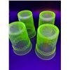 Image 4 : (4) Vintage Hazel Atlas Uranium Glass Cups - 4" Tall