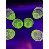 Image 3 : (6) Vintage Uranium Glass Liqueur Glasses Set - 4" Tall