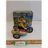 Image 1 : Vintage Wind-Up Tin Motorcycle w/Sidecar Made by Clockwork (Comes w/Box)
