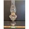 Image 1 : Vintage Glass Kerosene/Oil Lamp - w/Hurricane Shade - White Star Brand - 19" Tall - Missing Wick