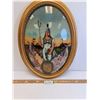 Image 1 : Vintage Curved Glass Hand Painted Brittania Picture - 16" x 22"