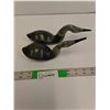 Image 1 : (2) Soapstone Loon Figurines Up to 9.5" Long