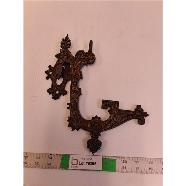 Vintage Metal Oil Lamp Wall Bracket 11.75" Long