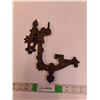 Image 1 : Vintage Metal Oil Lamp Wall Bracket 11.75" Long