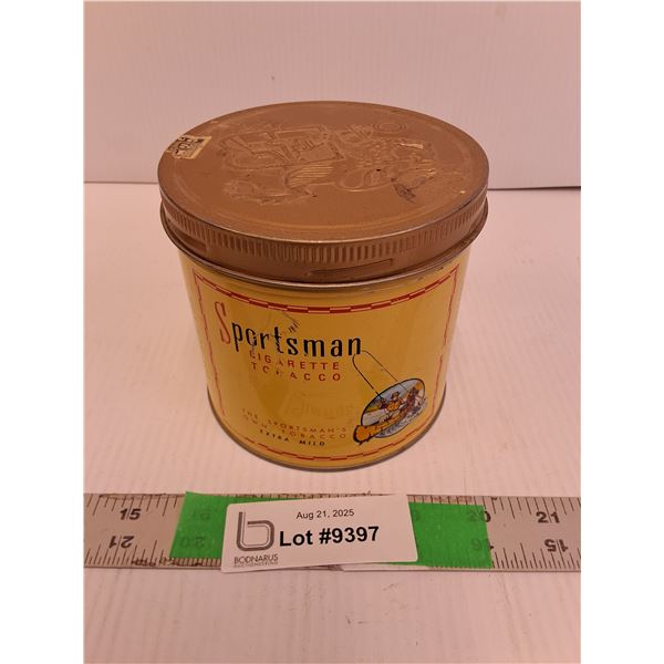 Sportsman Cigarette Tobacco Tin 4.25" Tall