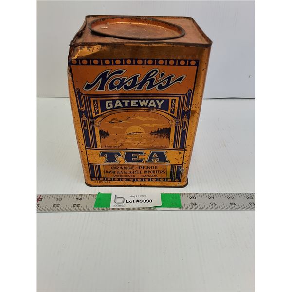 Nash's Gateway Tea Tin 7.5" Tall