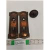 Image 1 : (2) Antique Door Backplates & Metal Handle