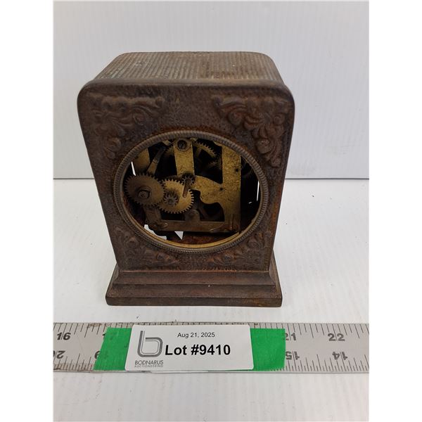 Antique Metal Alarm Clock- As Is 4" x 5"